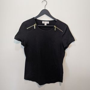 Michael kors black business tee. With gold accents